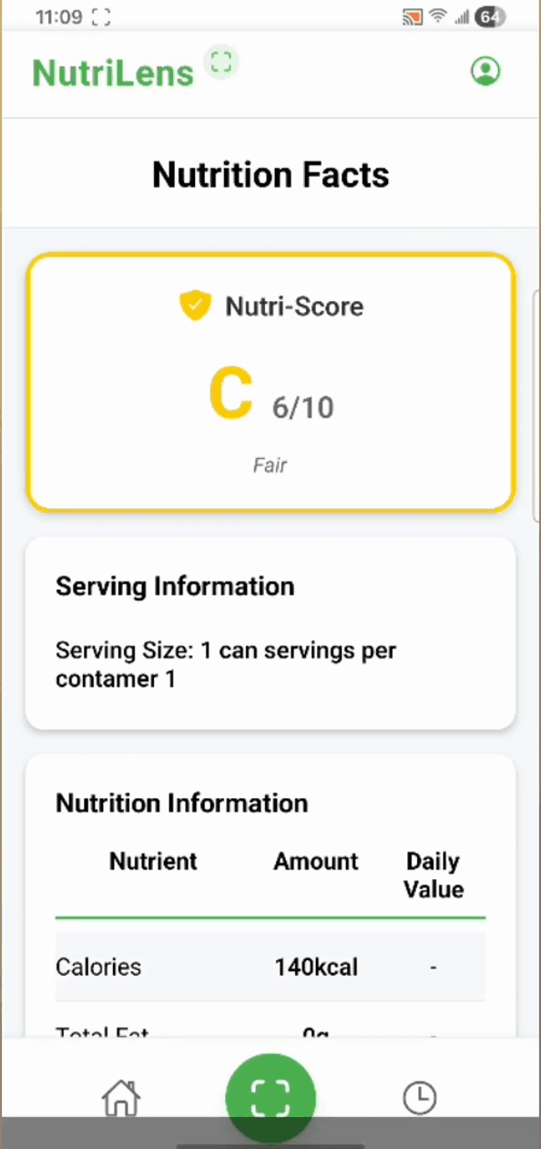 NutriScore Results